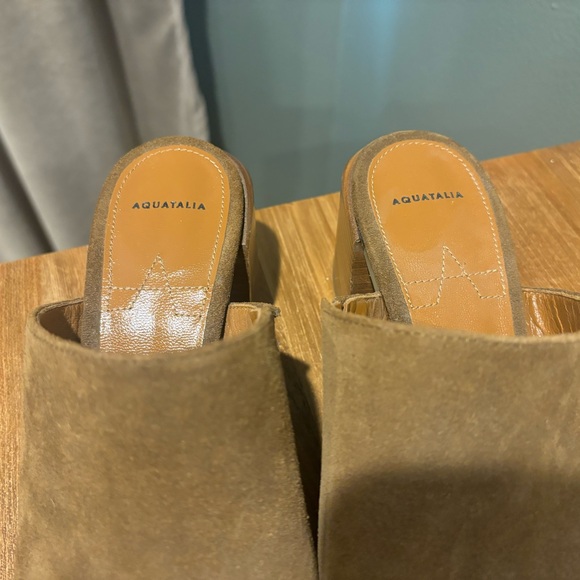 Aquatalia Brown Suede Mules, size 7.5 - Picture 4 of 4